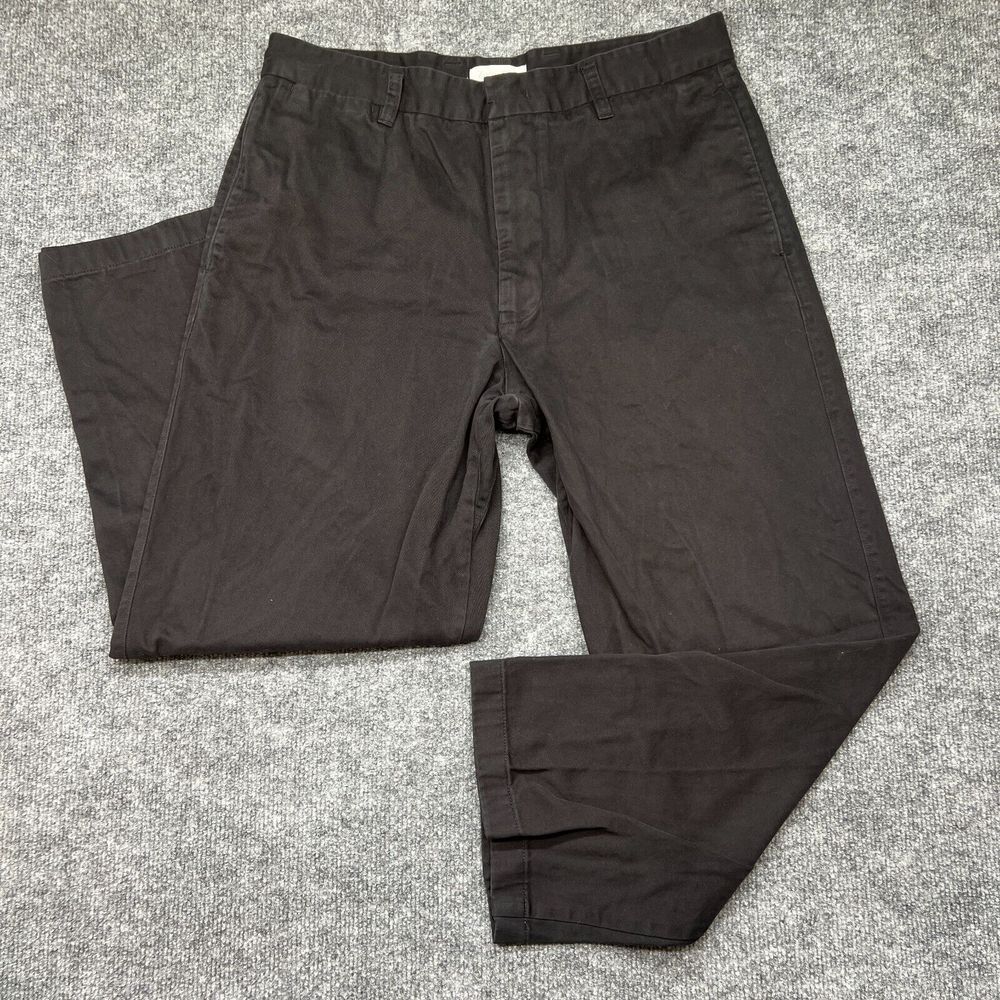 Zegna Sport Pants Mens 34 (Act 32 x‎ 25) Black 100% Cotton Chinos Slacks Casual